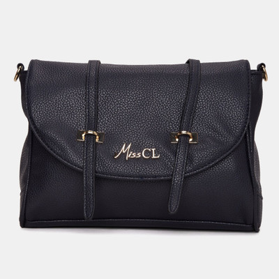 

Miss CL Women Casual Blue Leatherette Sling Bag