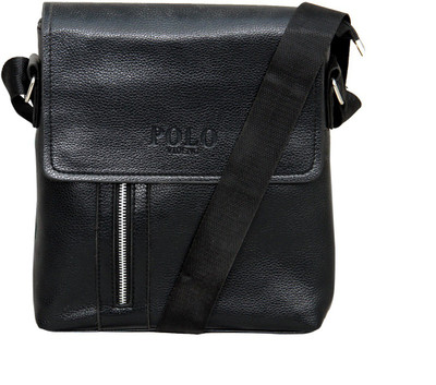 

click2buy Men & Women Casual Black Genuine Leather Sling Bag