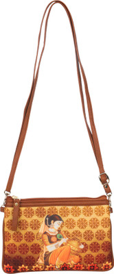 

All Things Sundar Girls Casual Multicolor Silk Sling Bag