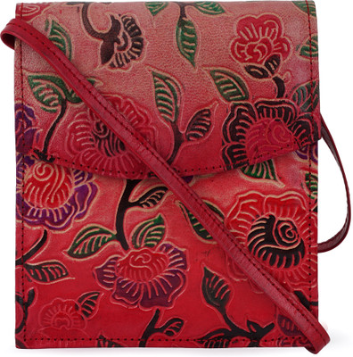 

Zadell Designs Women Casual Red Genuine Leather Sling Bag