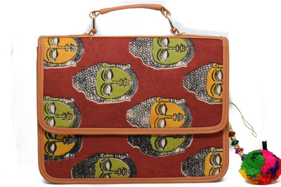 

HAPHAE Women Casual Brown Cotton Sling Bag