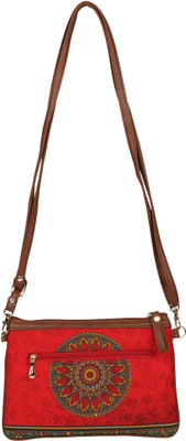 

All Things Sundar Girls Casual Multicolor Silk Sling Bag
