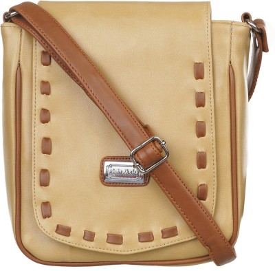 

Right Choice Women Casual Beige Synthetic Leather Sling Bag