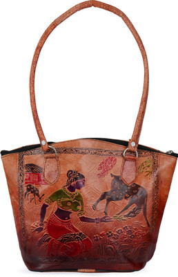 

Zadell Designs Women Casual Brown Genuine Leather Shoulder Bag
