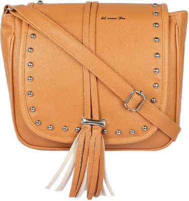 

AL NOONE STAR Women Casual Yellow PU Sling Bag
