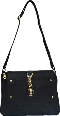 

DE EULE Women Evening/Party, Casual, Formal Black Leatherette Sling Bag