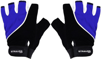 Strauss Sporty Gym Gloves Gym & Fitness Gloves (, Blue, Black;blue