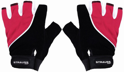 

Strauss Sporty Gym Gloves Gym & Fitness Gloves (, Red, Multicolor