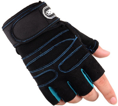 

NIRVA Gym Gloves Heavyweight Sports Exercise Weight Lifting Gloves Gym & Fitness Gloves (, Black, Black;blue