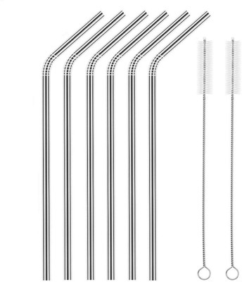 

Honest Straight Drinking Straw(Silver, Pack of 6)
