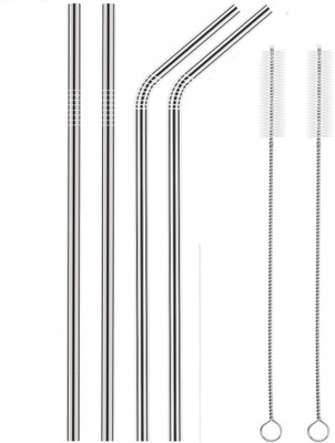 

Honest Straight Drinking Straw(Silver, Pack of 6)