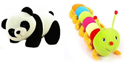 

Worthyy Enterprises Panda And Caterpillar Soft Toy - 55 cm(Pink)