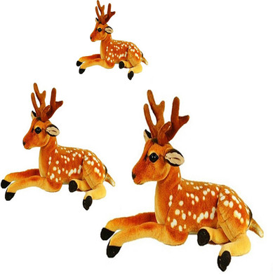 

Speoma DEER ANIMAL SOFT TOY PACK OF 3[32CM,40CM AND 50CM] - 50 cm(Multicolor)