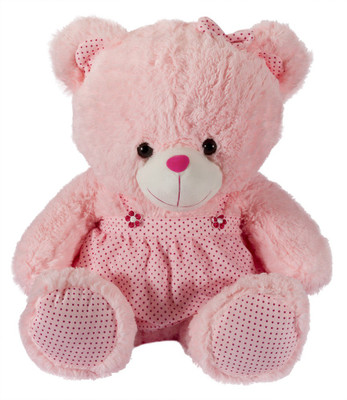 

ToynJoy Beautiful Pink Dressed Imported Teddy bear for Birthday, Valentine's or Special Occasion - 45 cm(Pink)