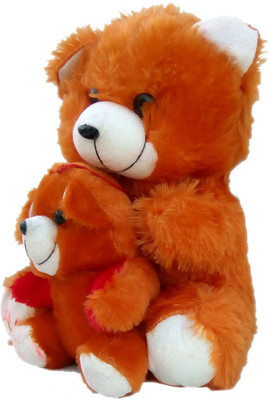 

andy gifts Soft Brown colour teddy bear-with baby teddy bear-35cm - 35 cm(Brown)