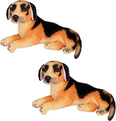 

MEGAEMART BLACK DOG ANIMAL SOFT TOY PACK OF 2 - 32 cm(Multicolor)