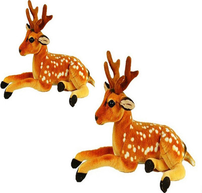 

MEGAEMART DEER ANIMAL SOFT TOY PACK OF 2[40CM AND 50CM ] - 50 cm(Multicolor)