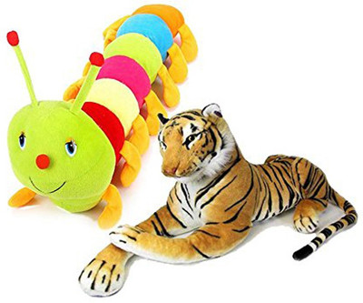 

Worthyy Enterprises Stuffed Tiger And Caterpillar - 10 cm(Pink)