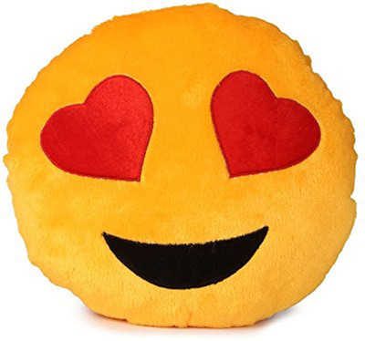 

Worthyy Enterprises Yellow Heart Eyes Smiley Cushion, Yellow - 35 cm(Pink)
