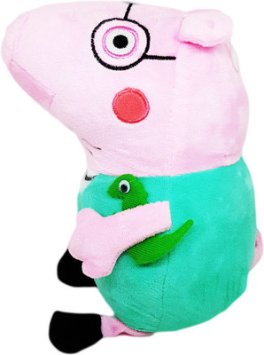 

Charms Gift Basket Peppa Pig Kids Favourite Cartoon Character Soft Toy - 28 cm(Green)