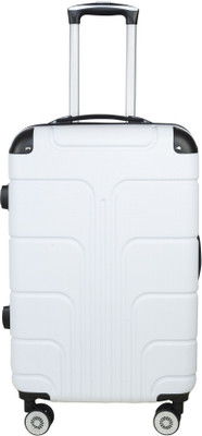 

3g 8018 COMBAT Series ABS  inch/65Cms Hard Sided Luggage Trolley suitcase Check-in (White) Check-in Luggage -  inch(White