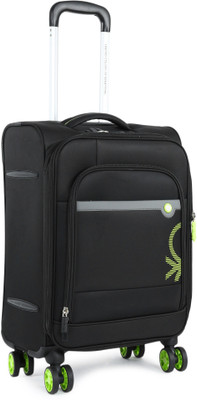 

United Colors of Benetton Soft Luggage Strolly Expandable Cabin Luggage -  inch(Black