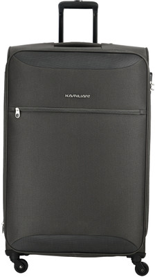 

Kamiliant Zaka Spinner Soft Trolley 56 cm (Grey) Expandable Cabin Luggage -  inch(Grey