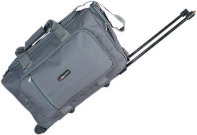 Indian Riders 2 Wheel Travel Bag with Trolley - Grey (IRTB-005) Check-in Luggage - 23 inch