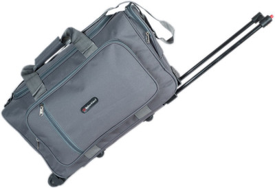 Indian Riders 2 Wheel Travel Bag with Trolley Grey IRTB 005 Check in Luggage 23 inch