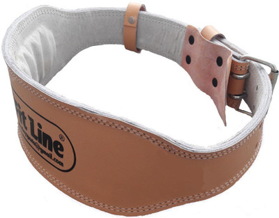 

Faiydashop Solid Leather Padded Weight Lifting Belt For Back Support, Waist Support(Brown