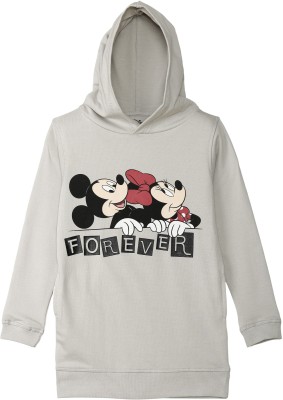 Mickey & Friends By Kidsville Full Sleeve Graphic Print Girls Sweatshirt