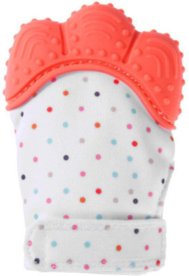 

Kraptick Teething Mitten for Infants, Baby Boys & Girls, Silicone Teething Mitt Teether Gloves BPA Free, Self-Soothing Pain Relief Mitt, Teething Toys, Ideal Baby Shower Gift (Single Piece) Teether(Orange)