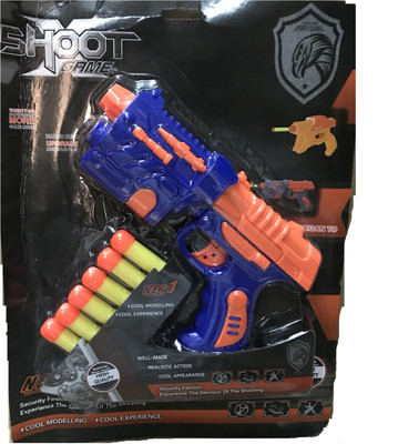 

AS.TOYS SuperToy Kids Toy Gun with 6 Soft Bullets (BLUE)(Orange)