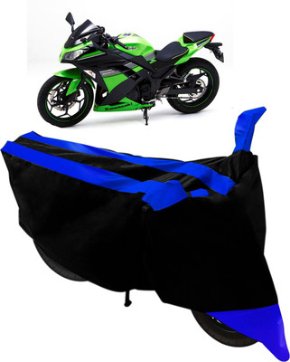 Purpleheart Two Wheeler Cover for Kawasaki(Ninja 300, Black, Blue)