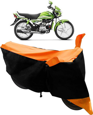 Flipkart SmartBuy Two Wheeler Cover for TVS(Fiero F2, Black, Orange)
