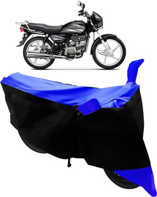 Flipkart SmartBuy Two Wheeler Cover for Hero(Splendor Plus, Black, Blue)