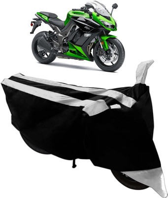 Purpleheart Two Wheeler Cover for Kawasaki(Z250, Black, Silver)