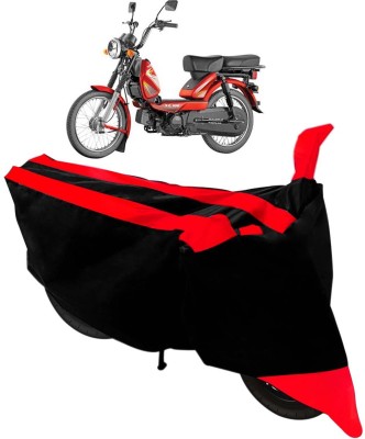 SHOOLIN Two Wheeler Cover for TVS(Heavy Duty Super XL, Black, Red)