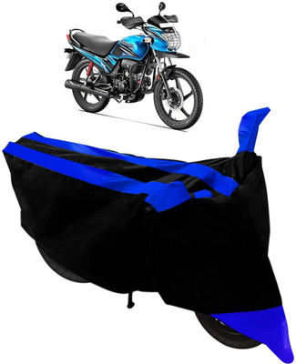 Purpleheart Two Wheeler Cover for Hero(Passion Pro TR, Black, Blue)