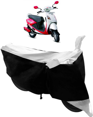 Purpleheart Two Wheeler Cover for Hero(Pleasure, Black, Silver)