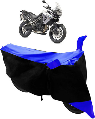 Flipkart SmartBuy Two Wheeler Cover for Triumph(Tiger 800 XR, Black, Blue)