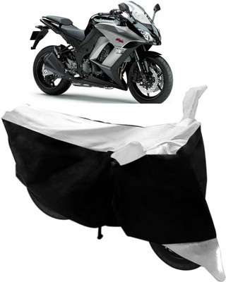 Flipkart SmartBuy Two Wheeler Cover for Kawasaki(Ninja 1000, Black, Silver)