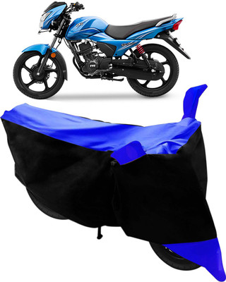 Flipkart SmartBuy Two Wheeler Cover for TVS(Victor GLX, Black, Blue)