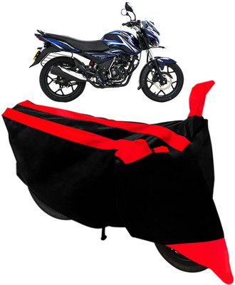 Flipkart SmartBuy Two Wheeler Cover for Bajaj(Discover 125 DTS-i, Black, Red)