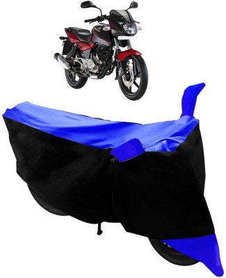 Purpleheart Two Wheeler Cover for Bajaj(Pulsar 180 DTS-i, Black, Blue)