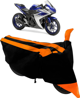 Flipkart SmartBuy Two Wheeler Cover for Yamaha(YZF R25, Black, Orange)