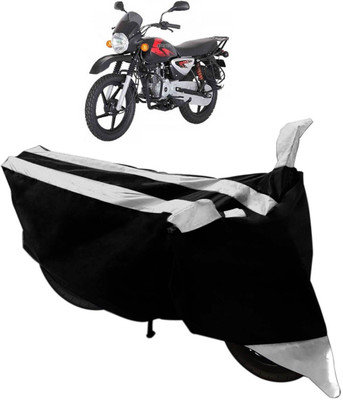 SHOOLIN Two Wheeler Cover for Bajaj(Boxer, Black, Silver)