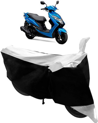 Purpleheart Two Wheeler Cover for Suzuki(Swish, Black, Silver)