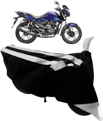 SHOOLIN Two Wheeler Cover for Hero(CBZ Extreme, Black, Silver)