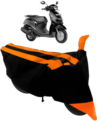 Flipkart SmartBuy Two Wheeler Cover for Yamaha(Fusion, Black, Orange)